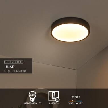 Image of Lucide Unar 36W LED Flush Light