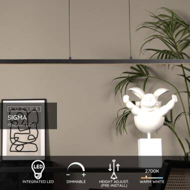 Image of Lucide Sigma 38W LED Bar Ceiling Pendant Light