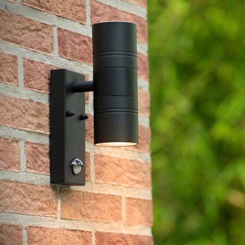 Image of Lucide Arne LED Outdoor Up & Down Wall Light with PIR Sensor