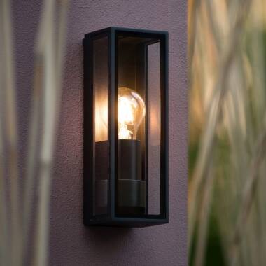 Image of Lucide Dukan Half Lantern Outdoor Wall Light