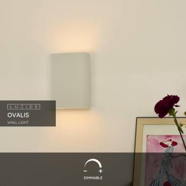 Image of Lucide Ovalis Up & Down Wall Light
