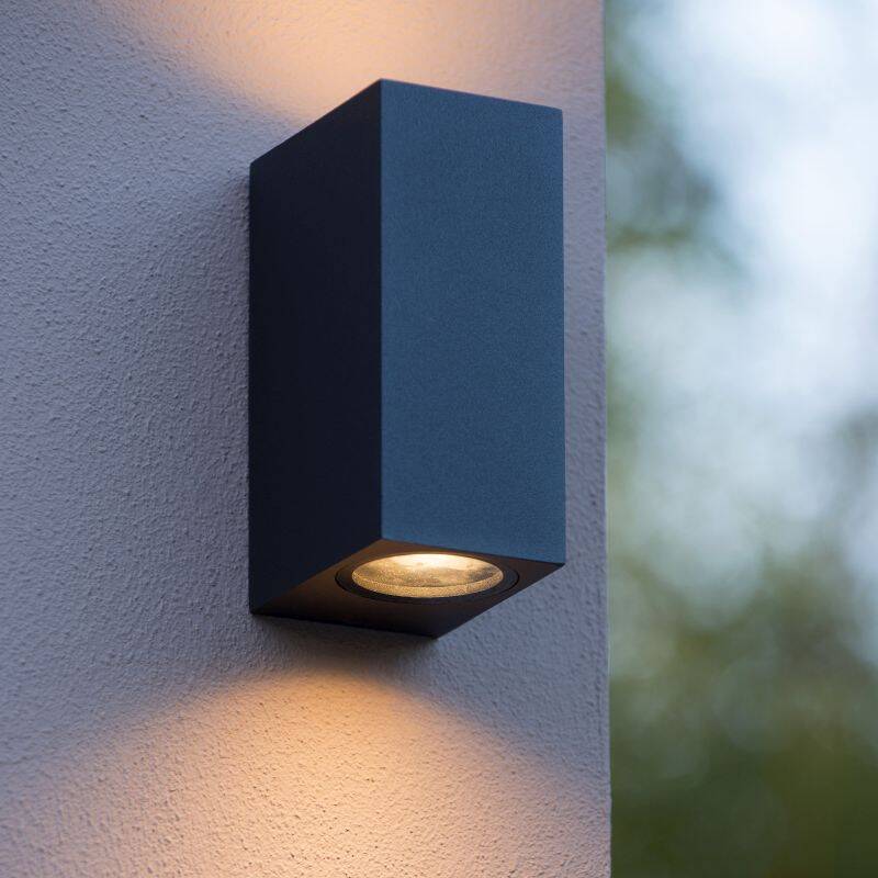 Image of Lucide Zora Square LED Outdoor Up & Down Wall Light