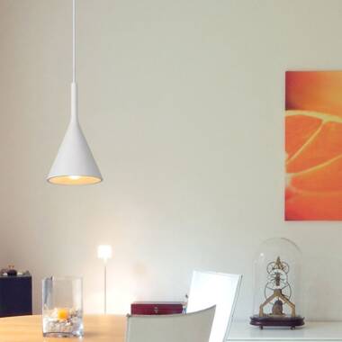 Image of Lucide Gipsy Cone Plaster Ceiling Pendant Light