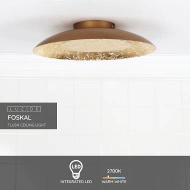 Image of Lucide Foskal Large LED Flush Ceiling Light