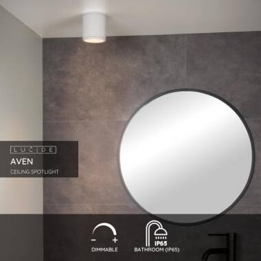Image of Lucide Aven Bathroom Ceiling Spotlight