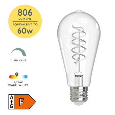 Image of Dar 8W Dimmable LED Decorative Filament GLS Bulb - Screw Cap