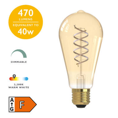 Image of Dar 5.5W Dimmable LED Decorative Filament GLS Bulb - Screw Cap