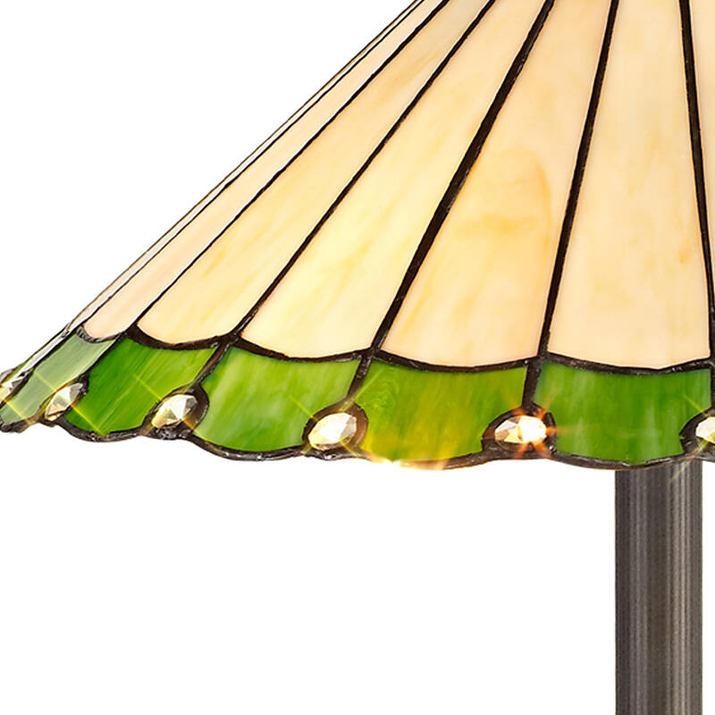 Image of Deco Glass Floor Lamp with Tiffany Shade