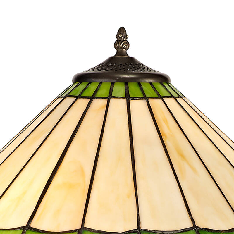 Image of Deco Glass Floor Lamp with Tiffany Shade
