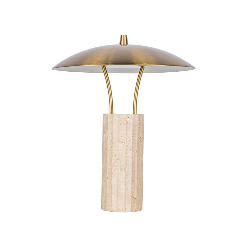 Image of Westport Isobelle Travertine Stone LED Table Lamp
