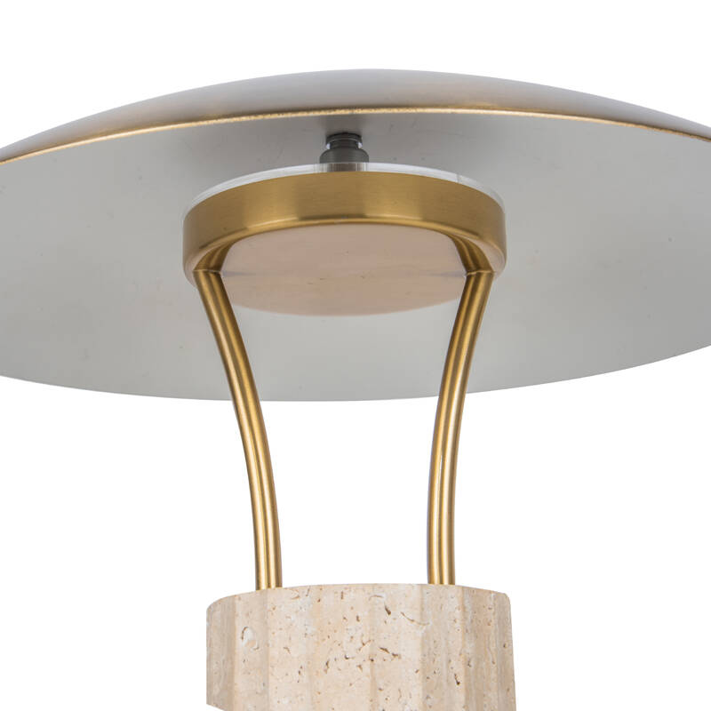 Image of Westport Isobelle Travertine Stone LED Table Lamp