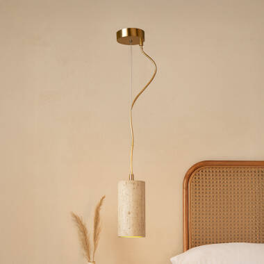 Image of Westport Noemi Travertine Stone Ceiling Pendant Light