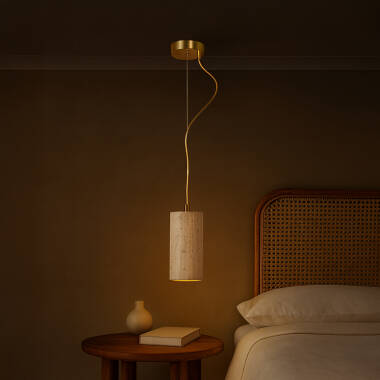 Image of Westport Noemi Travertine Stone Ceiling Pendant Light