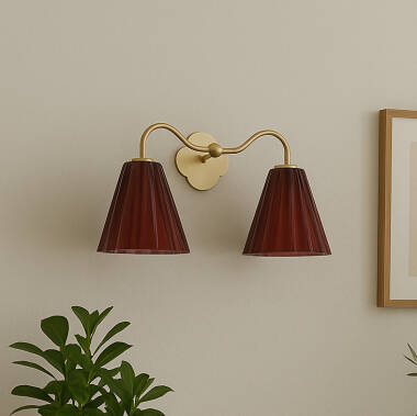 Image of Wisteria Vivenna Glass Twin Wall Light