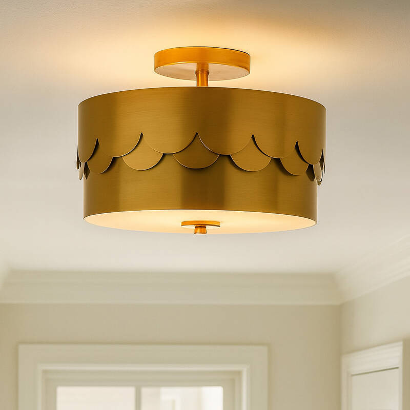 Image of Wisteria Wave Semi-Flush Ceiling Light