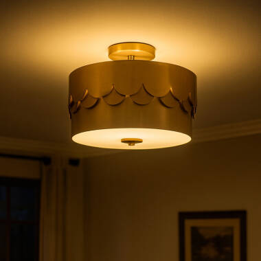 Image of Wisteria Wave Semi-Flush Ceiling Light