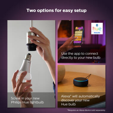 Image of Philips Hue 9W Smart Dimmable LED Bulb Bayonet Cap