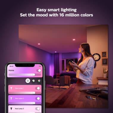Image of Philips Hue 9W Smart Dimmable LED Bulb Bayonet Cap