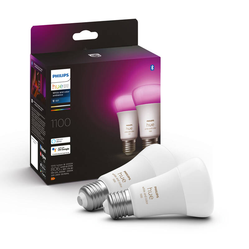 Image of Philips Hue 9W Smart Dimmable LED Bulb Screw Cap