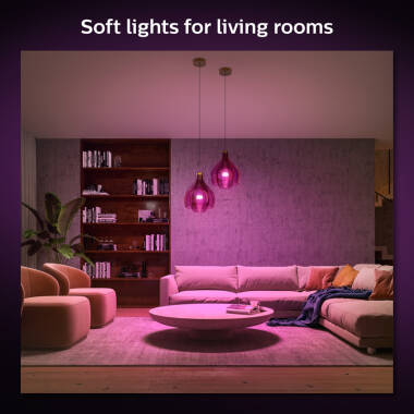 Image of Philips Hue 9W Smart Dimmable LED Bulb Screw Cap