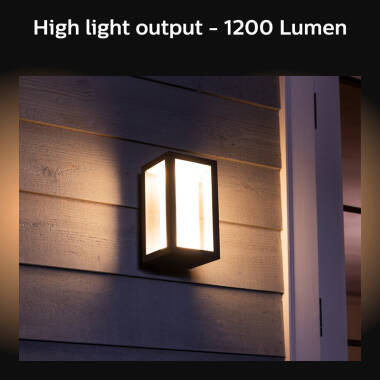 Image of Philips Hue Impress Smart LED Half Lantern Outdoor Wall Light