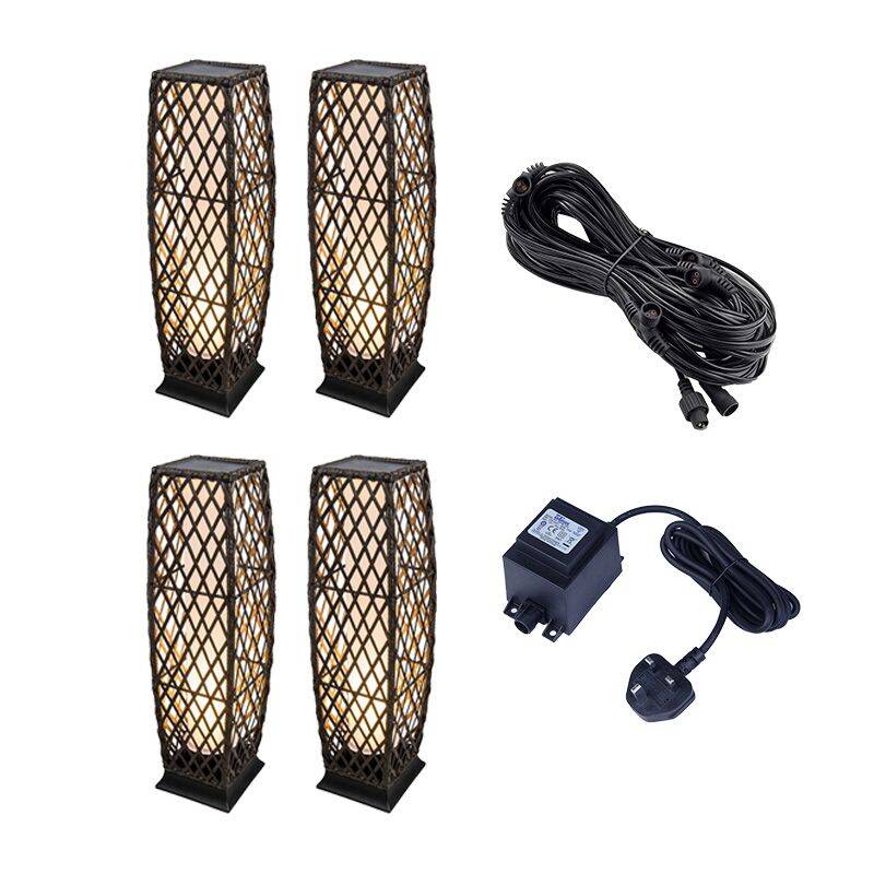 Image of Easyfit 12V Garden Lights - Violet LED Outdoor Feature Light Kit - 4 Lights