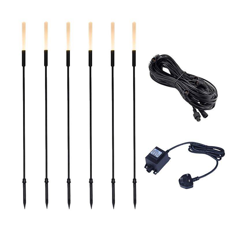 Image of Easyfit 12V Garden Lights - Orchid LED Outdoor Feature Stake Light Kit - 6 Lights