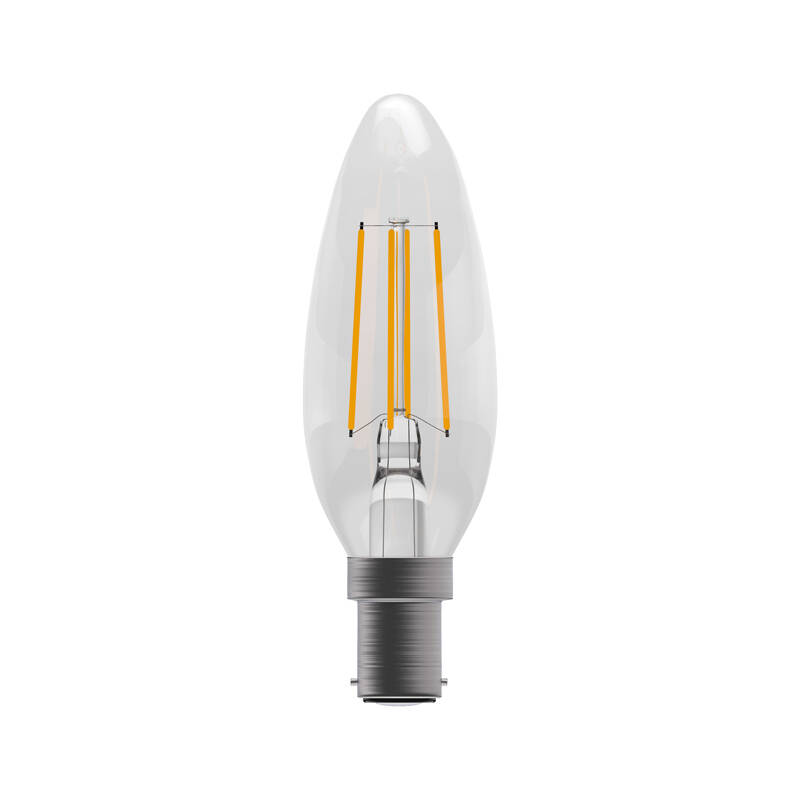 Image of Bell 3.3W 470lm LED Dimmable Decorative Filament Candle Bulb - Small Bayonet Cap