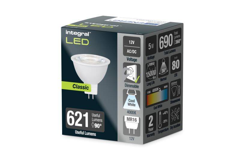 Image of Integral 5W Dimmable LED MR16 Bulb