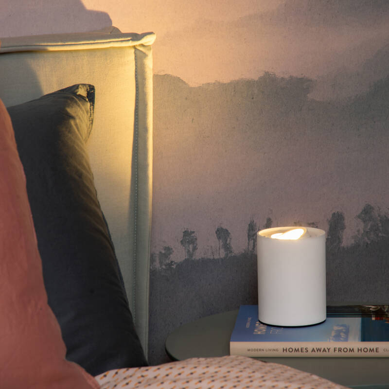 Image of Lucide Tube Adjustable LED Touch Table Lamp Uplighter