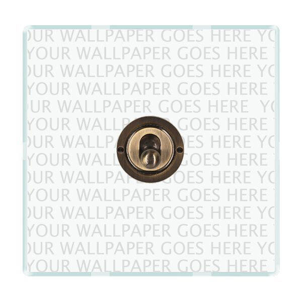 Image of Wisteria Perception Clear Perspex 4 Gang 2 Way Toggle Switch