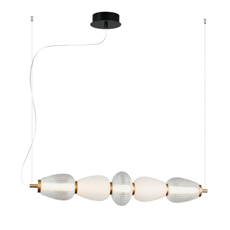 Image of Edit Shiny LED Glass Bar Ceiling Pendant Light