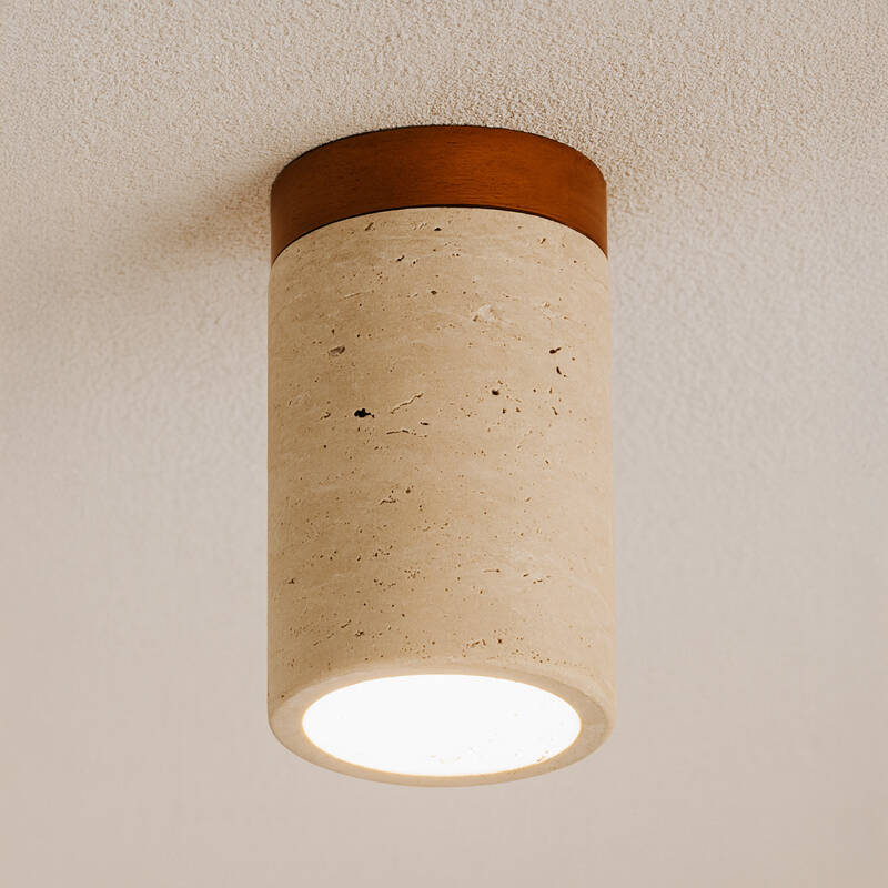 Image of Westport Loft Travertine Stone Ceiling Spotlight