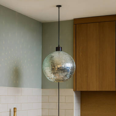 Image of Edit Dance Floor Disco Mirror Ball Ceiling Pendant Light With Plug