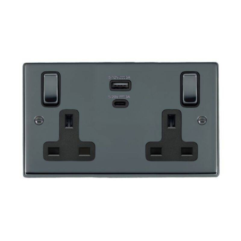 Image of Edit Hartland UK Socket with USB C Charging Ports