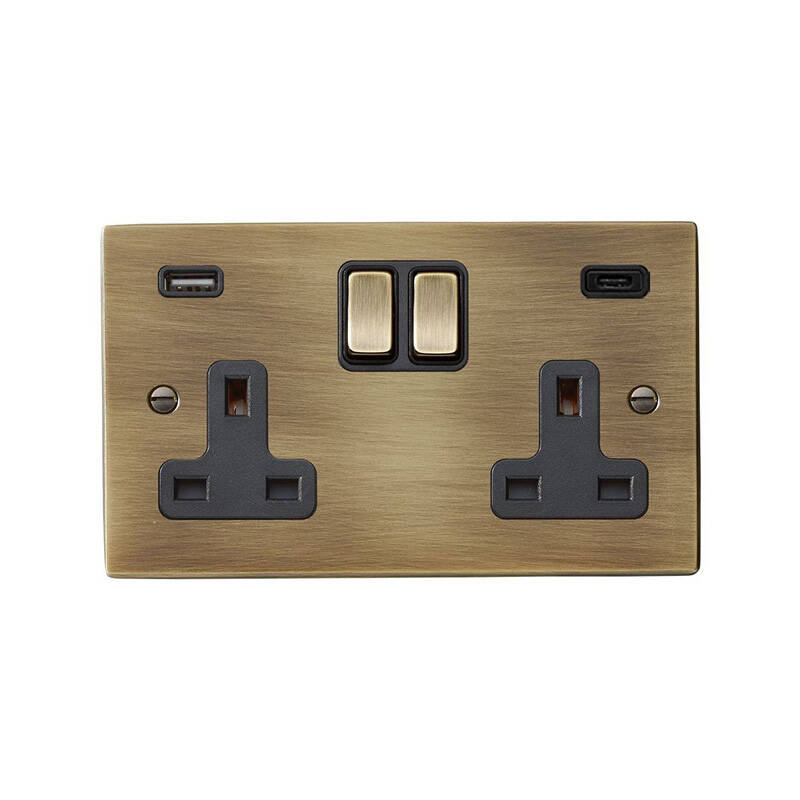 Image of Edit Hartland UK Socket with USB A+C Charging Ports
