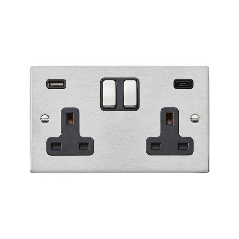 Image of Edit Hartland UK Socket with USB A+C Charging Ports