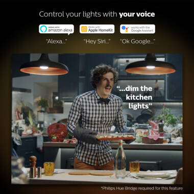 Image of Philips Hue 9W Smart Dimmable LED Bulb Screw Cap - Pack of 2