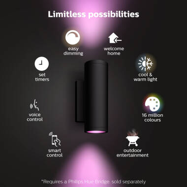 Image of Philips Hue Appear LED Smart Outdoor Up & Down Wall Light