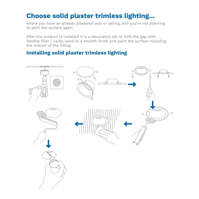 Image of Envirolight Mini Plaster-In Trimless Adjustable Downlight
