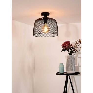 Image of Lucide Mesh Semi-Flush Ceiling Light