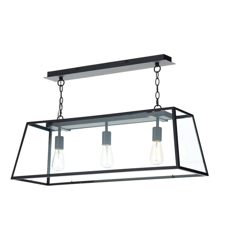 Image of Dar Academy 3 Light Bar Ceiling Pendant