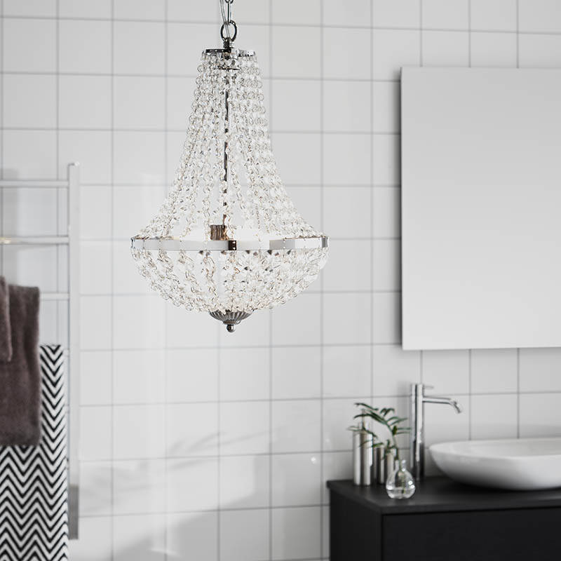 Image of Granso Bathroom Crystal Chandelier