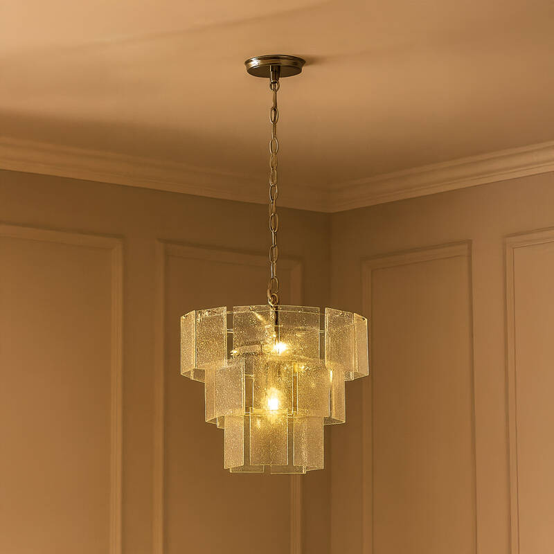 Image of Wisteria Ophelia Clear Glass Chandelier
