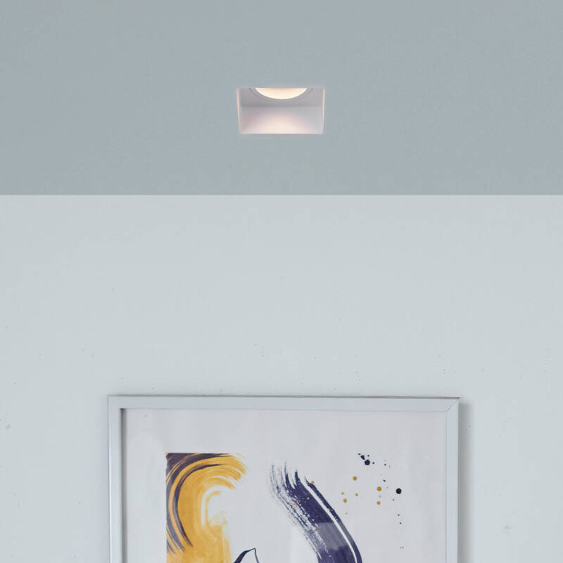 Image of Envirolight Square Plaster-In Trimless Fire Rated Fixed Downlight