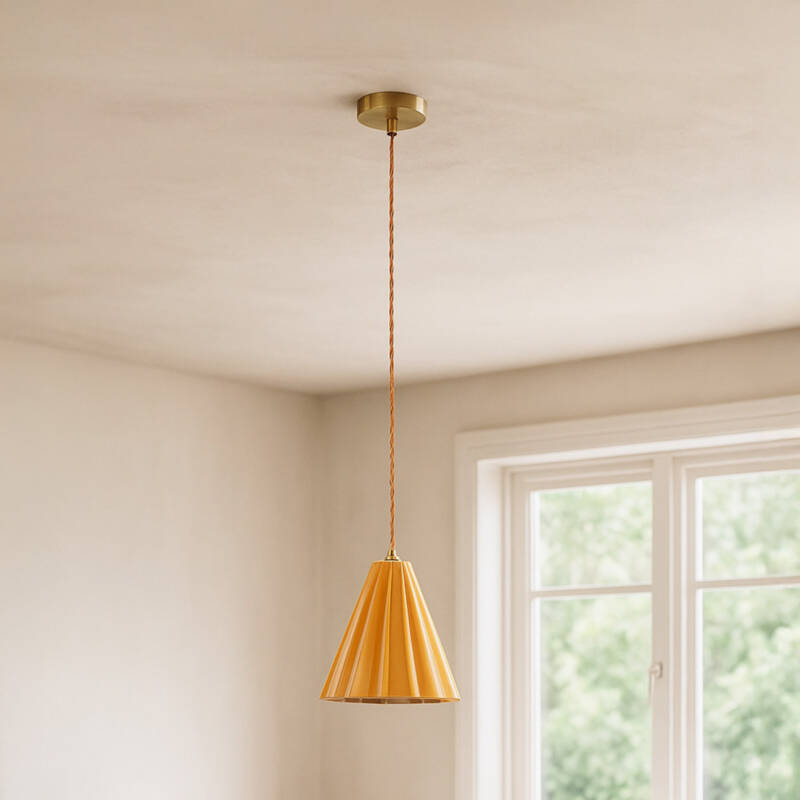 Image of Edit Iris Ceramic Ceiling Pendant Light