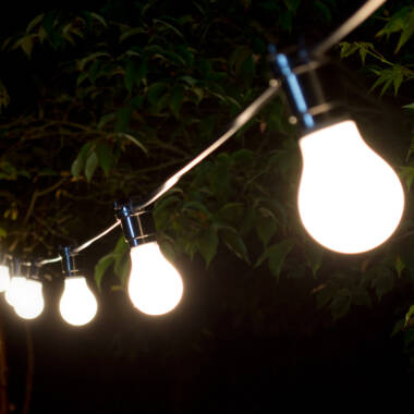Image of Edit 19M Weatherproof Connectable Festoon Lighting - 20 Black Bulb Holders