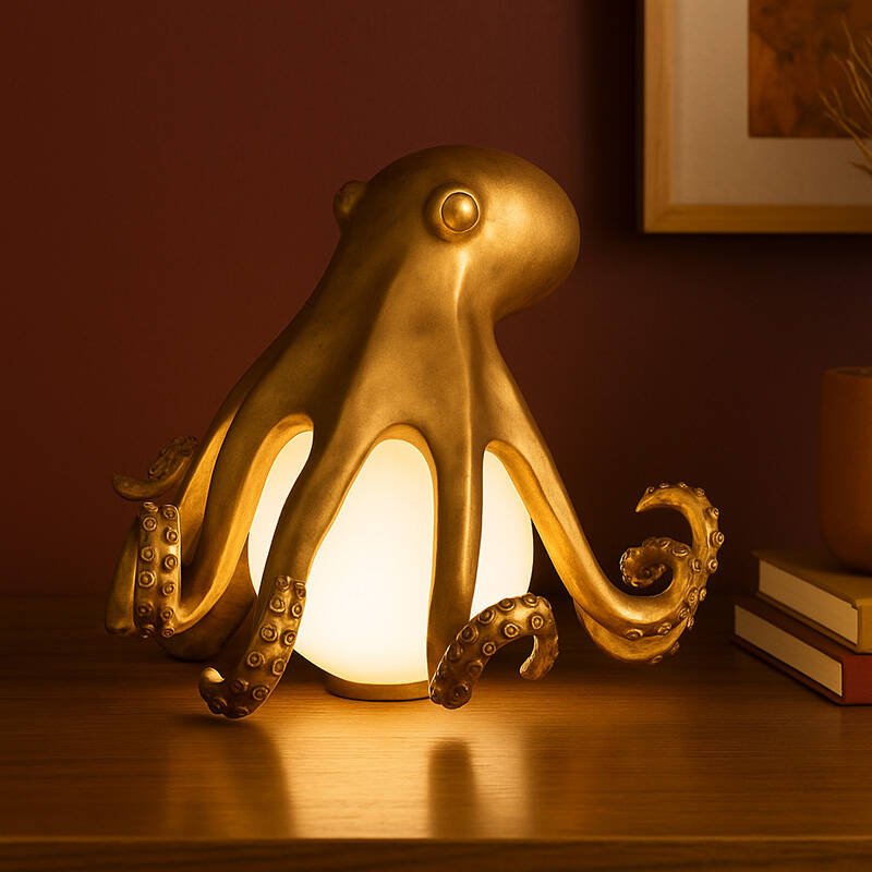 Image of Edit Dave USB Rechargeable LED Octopus Table Lamp
