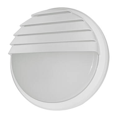 Image of Eterna 14W Cool White LED Outdoor Louvered Flush Light - Black