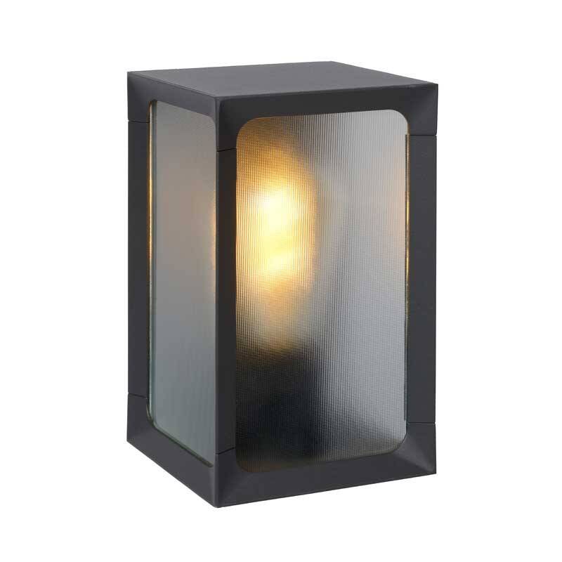 Image of Lucide Cage Half Lantern Outdoor Wall Light